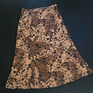 C&B Long Modest Fall Florals Skirt